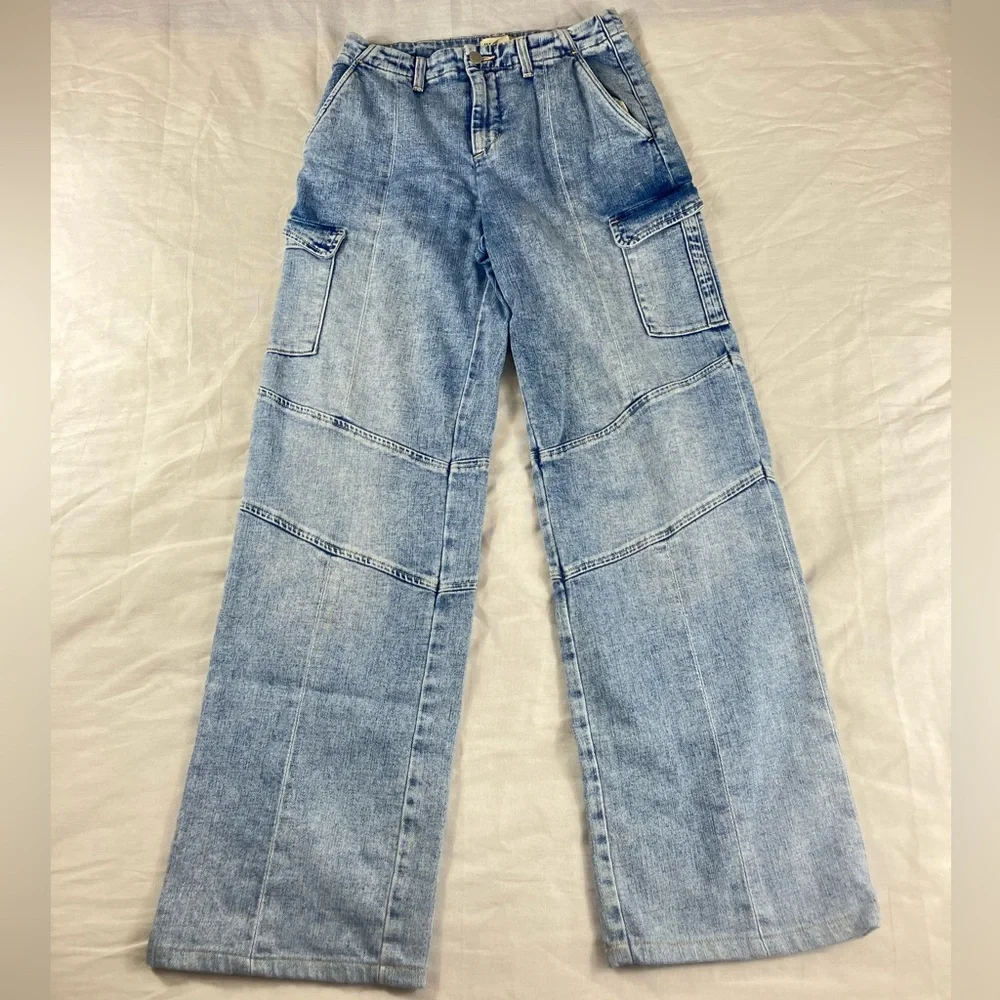 L’Agence Brewer Brooklyn High Rise Utility Wide Leg Jeans - Picture 4 of 9